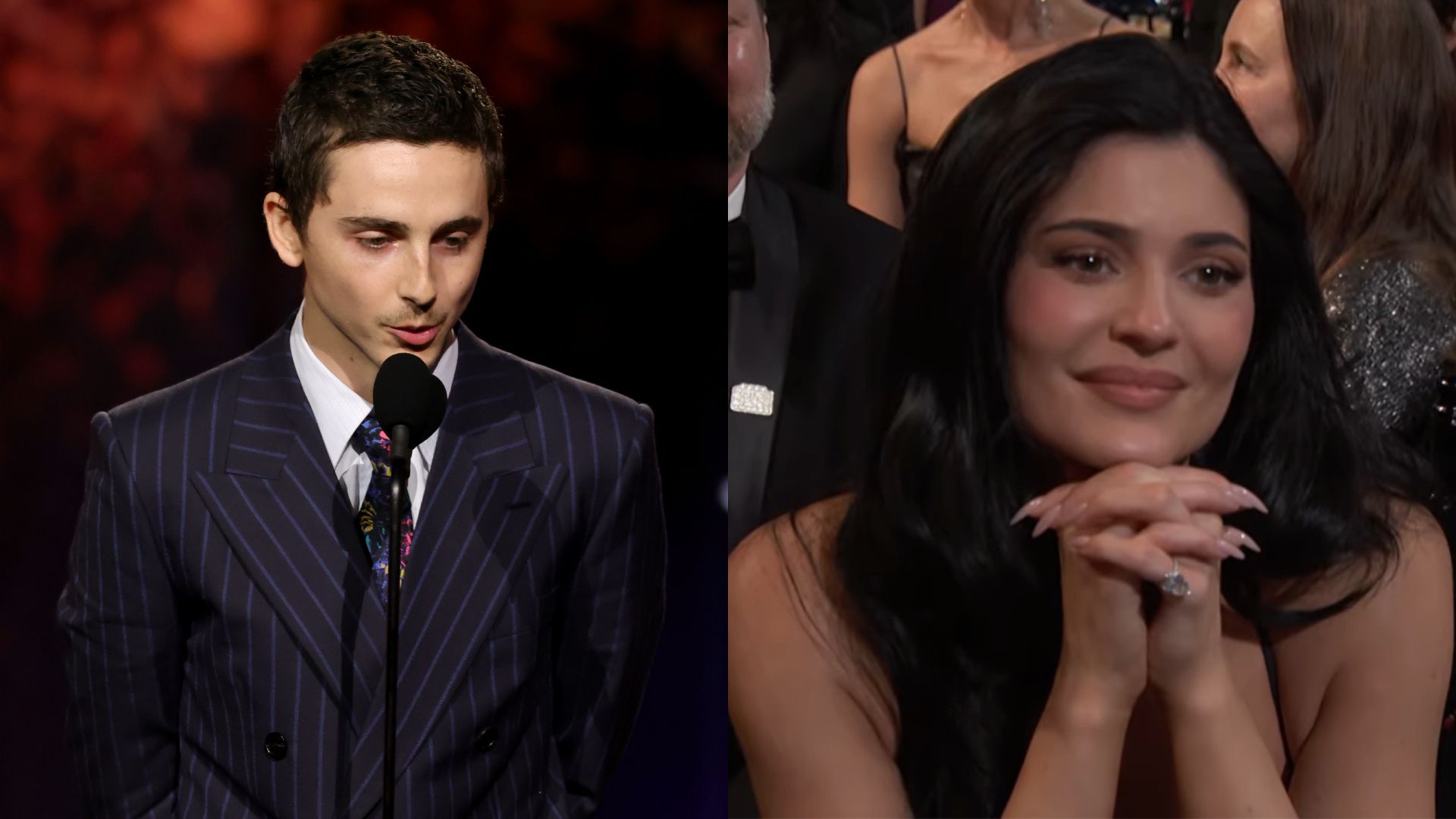 Timothée Chalamet shouts out Kylie Jenner in Critics Choice speech