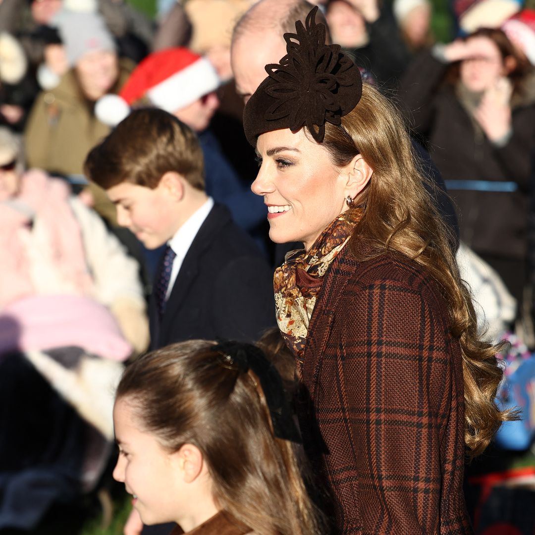 Prince William and Princess Kate make a 'statement' as they follow behind Princess Eugenie on Christmas Day outing - best photos