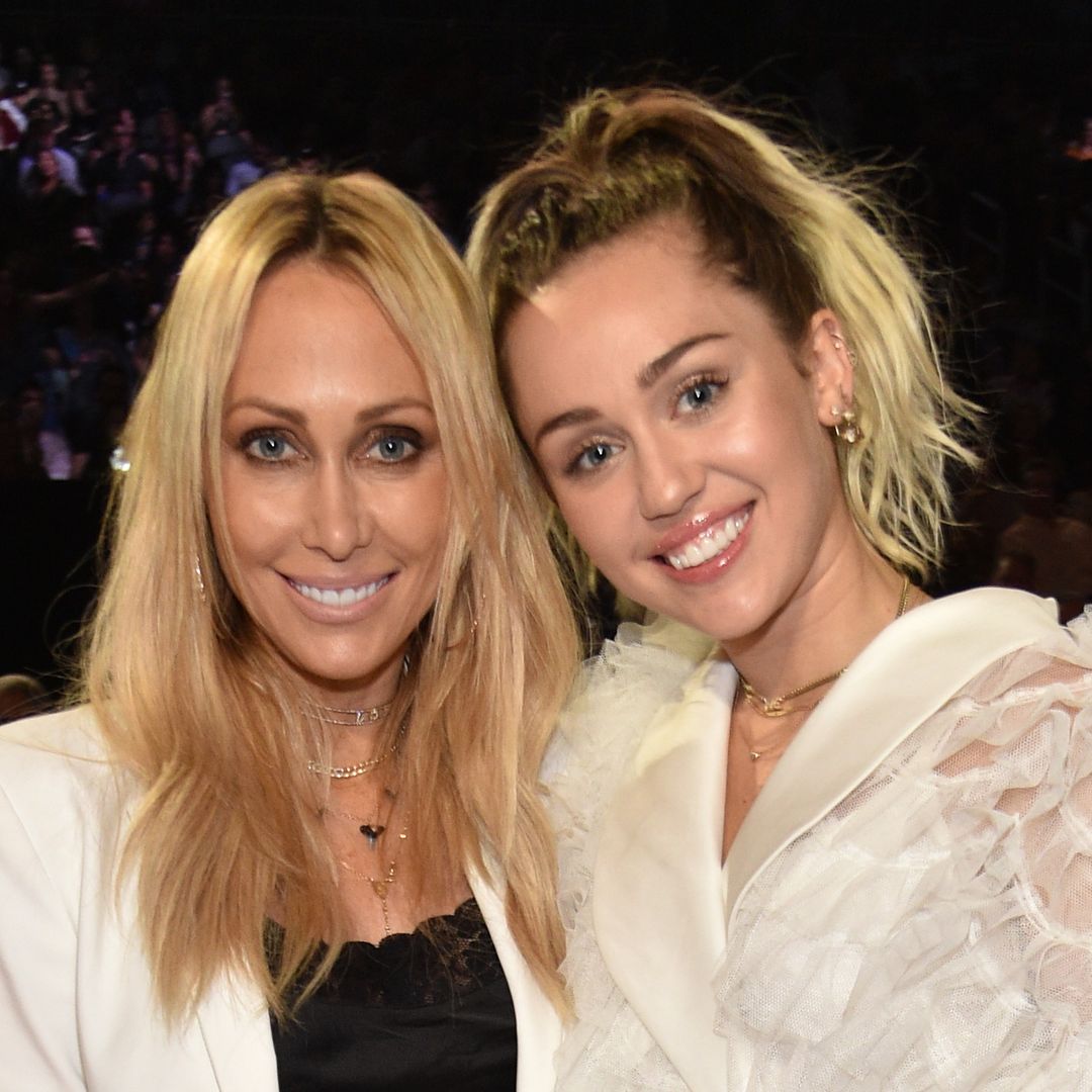 Miley Cyrus twins with mom Tish Cyrus-Purcell at the Palm Springs Film Festival Awards