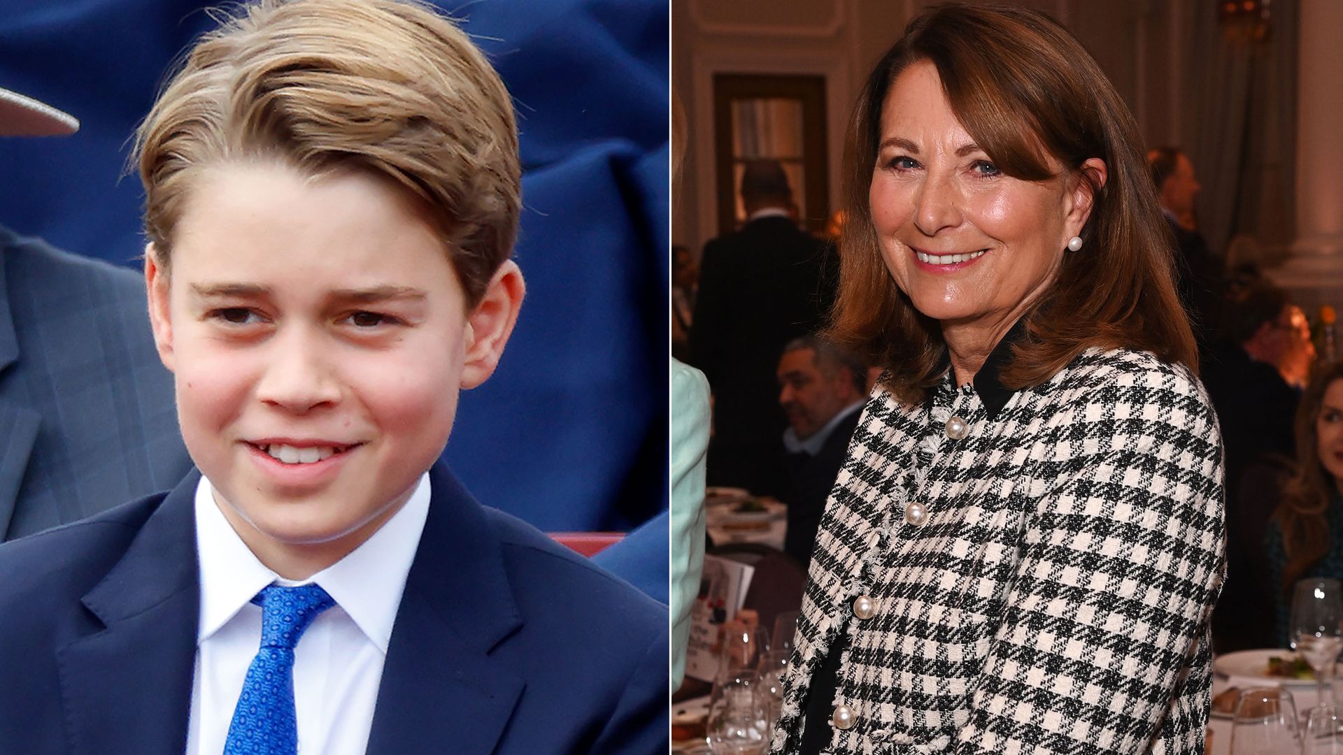 Prince George and Carole Middleton