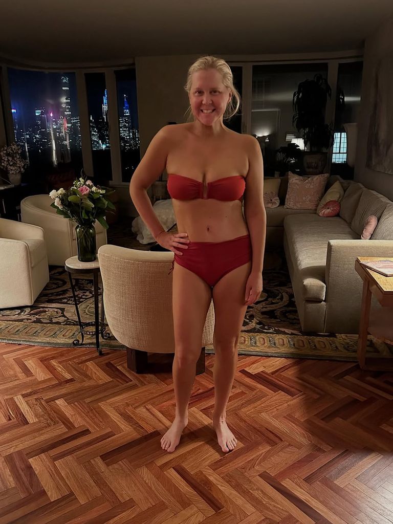 Amy flaunted her weight loss in a bikini