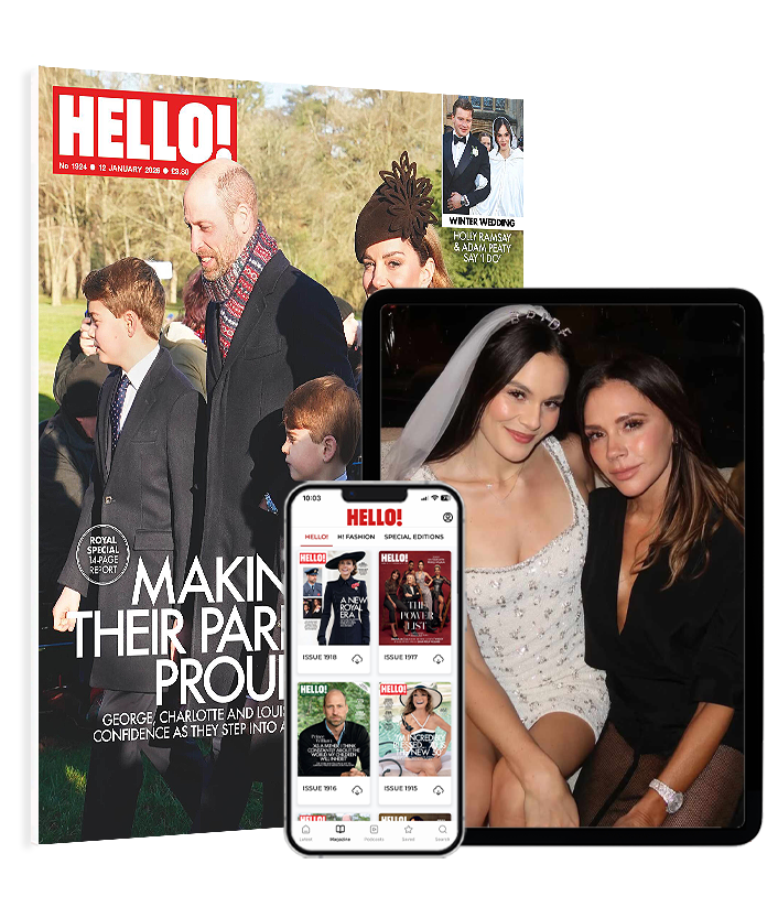 Hello Magazine cover featuring Prince William, Princess Kate and the royal children at Sandrigham
